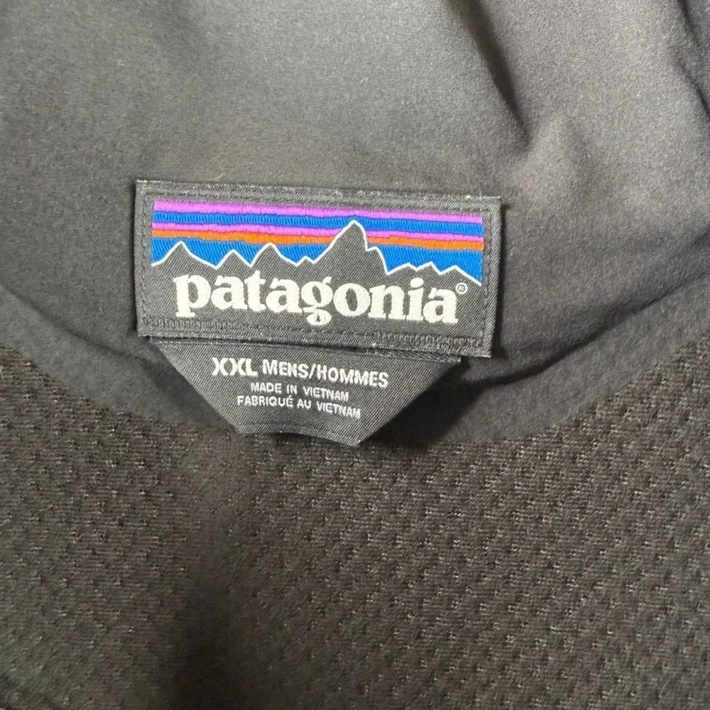Patagonia Adze Jacket Mens XXL Black Softshell Full Zip Grid Fleece 83526